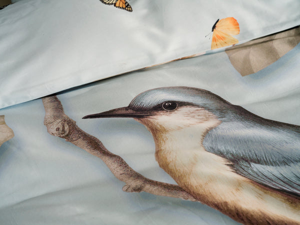 Heckett & Lane Dekbedovertrek Daina Light Blue - 100% Katoen-Satijn