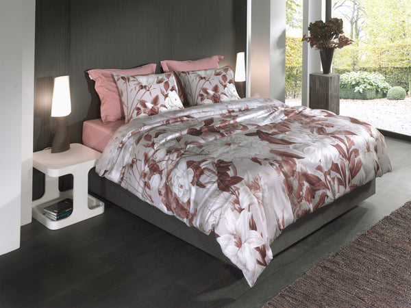 Heckett & Lane Dekbedovertrek Danna Beige - 100% Katoen-Satijn