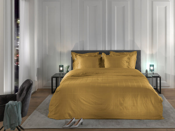 Heckett & Lane Dekbedovertrek Diamante Amber Gold - 100% Katoen-Satijn