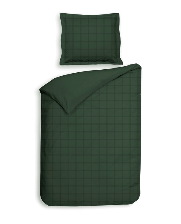 Heckett & Lane Dekbedovertrek Diamante Calla Green - 100% Katoen-Satijn