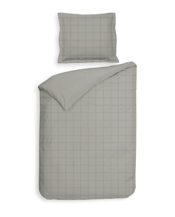 Heckett & Lane Dekbedovertrek Diamante Cloud Grey - 100% Katoen-Satijn