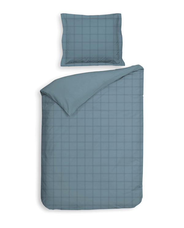 Heckett & Lane Dekbedovertrek Diamante Colonial Blue - 100% Katoen-Satijn