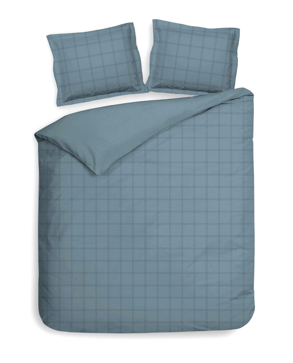 heckett & lane Dekbedovertrek Diamante Colonial Blue - 100% Katoen-Satijn