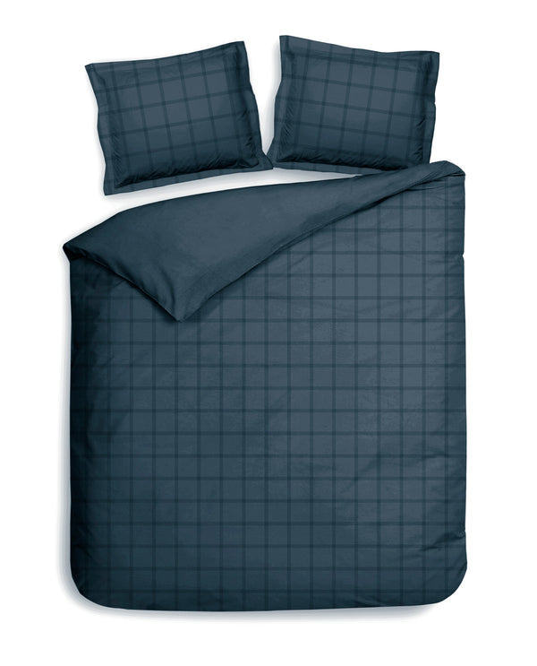 heckett & lane Dekbedovertrek Diamante Maritime Blue - 100% Katoen-Satijn