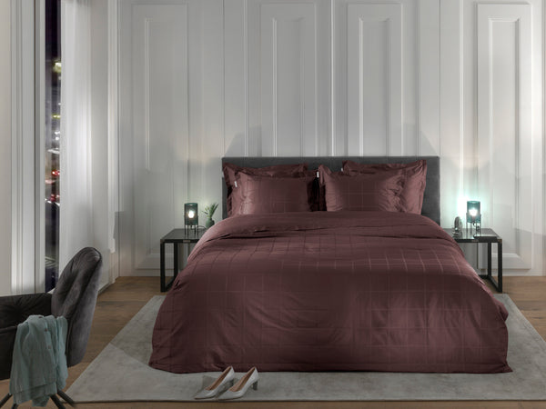 Heckett & Lane Dekbedovertrek Diamante Marsala Brown - 100% Katoen-Satijn