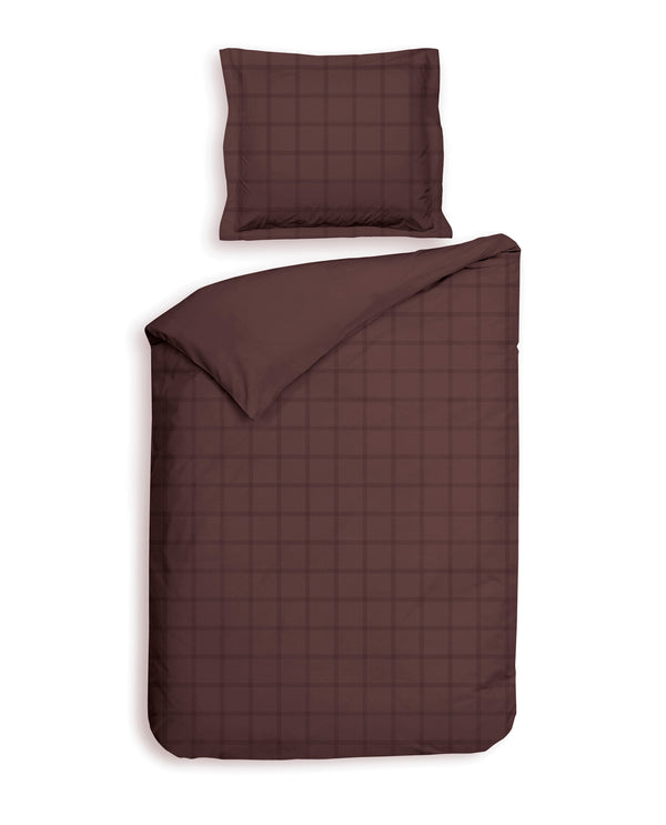 Heckett & Lane Dekbedovertrek Diamante Marsala Brown - 100% Katoen-Satijn