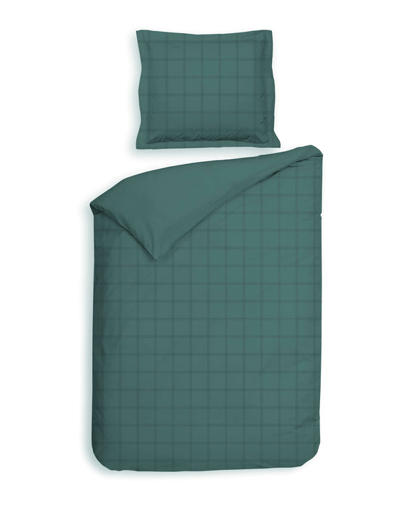 Heckett & Lane Dekbedovertrek Diamante Mineral Green - 100% Katoen-Satijn