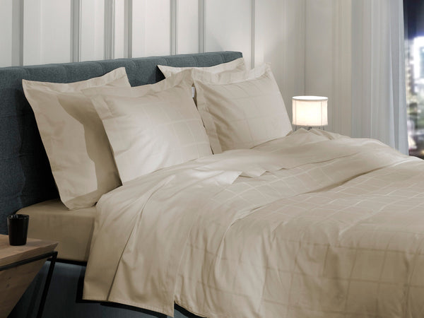 Heckett & Lane Dekbedovertrek Diamante Mojave Sand - 100% Katoen-Satijn