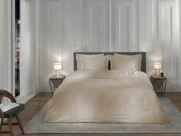 Heckett & Lane Dekbedovertrek Diamante Mojave Sand - 100% Katoen-Satijn