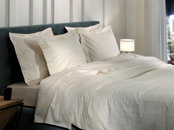 Heckett & Lane Dekbedovertrek Diamante Off-White - 100% Katoen-Satijn