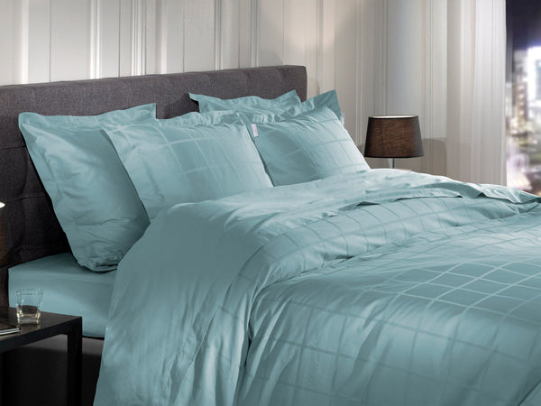 Heckett & Lane Dekbedovertrek Diamante Sphere Blue - 100% Katoen-Satijn