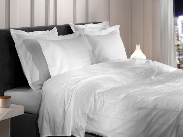 Heckett & Lane Dekbedovertrek Diamante White - 100% Katoen-Satijn