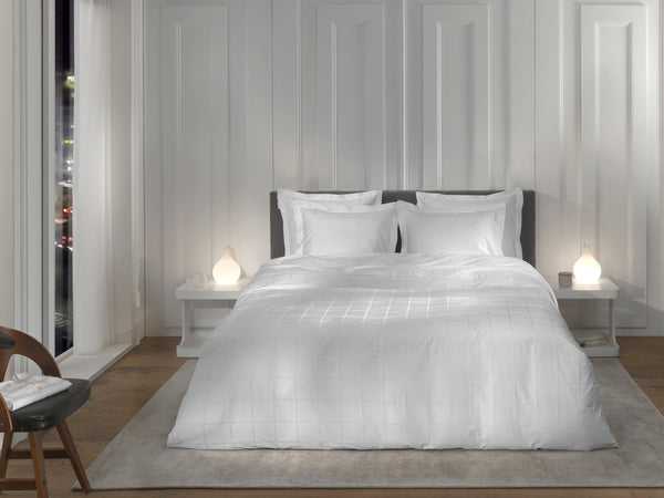 Heckett & Lane Dekbedovertrek Diamante White - 100% Katoen-Satijn