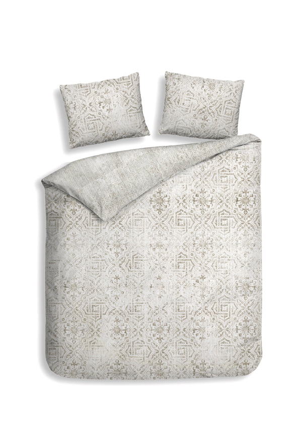 heckett & lane Dekbedovertrek Esmeralda Beige - 100% Katoen-Satijn