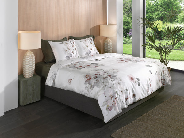 Heckett & Lane Dekbedovertrek Fai Off White - 100% Katoen-Satijn