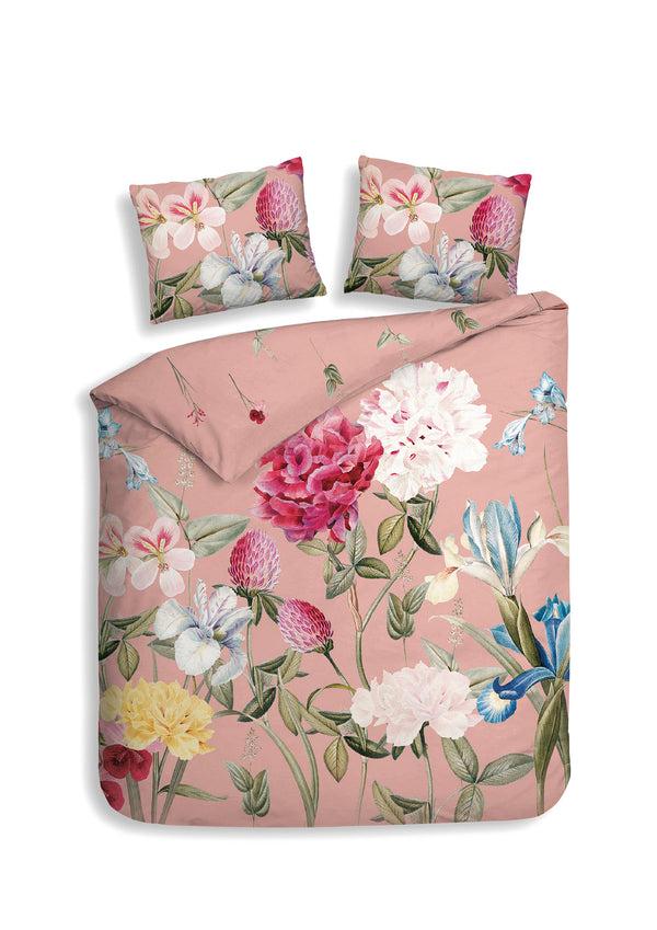 heckett & lane Dekbedovertrek Flores Pink - 100% Katoen-Satijn