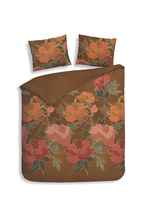 heckett & lane Dekbedovertrek Francesco Orange - 100% Brushed-Cotton