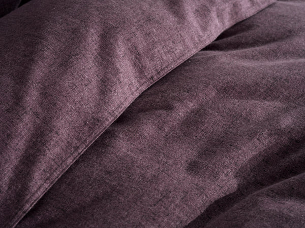 Heckett & Lane Dekbedovertrek Franela Blackberry Wine - 100% Brushed-Cotton