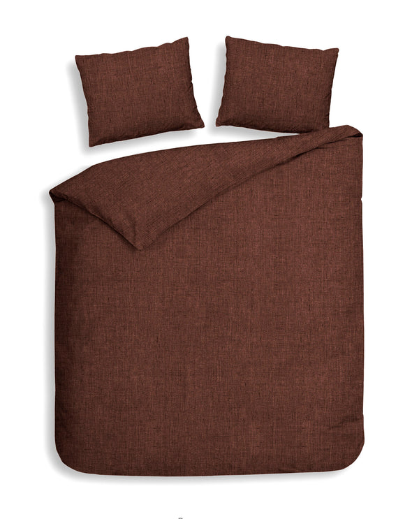 heckett & lane Dekbedovertrek Franela Brandy Brown - 100% Brushed-Cotton