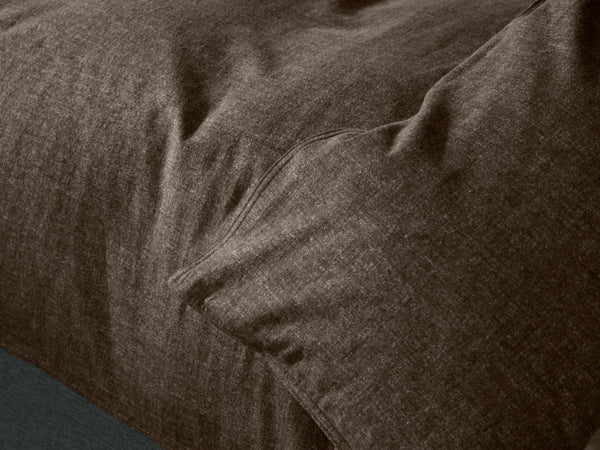 Heckett & Lane Dekbedovertrek Franela Coffee Quartz - 100% Brushed-Cotton