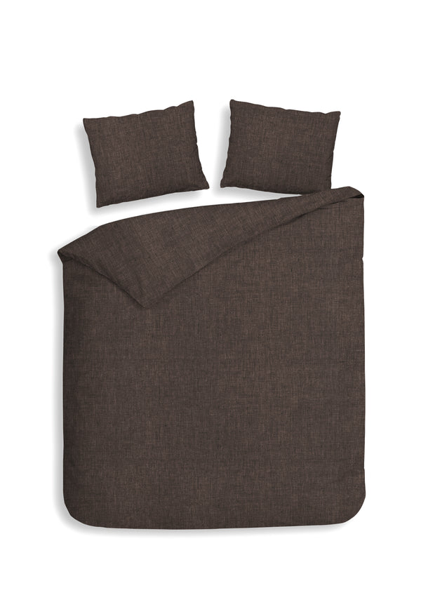 heckett & lane Dekbedovertrek Franela Coffee Quartz - 100% Brushed-Cotton