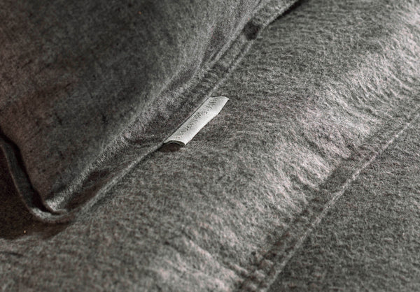 Heckett & Lane Dekbedovertrek Franela Frost Grey - 100% Brushed-Cotton