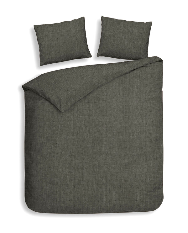 heckett & lane Dekbedovertrek Franela Frost Grey - 100% Brushed-Cotton