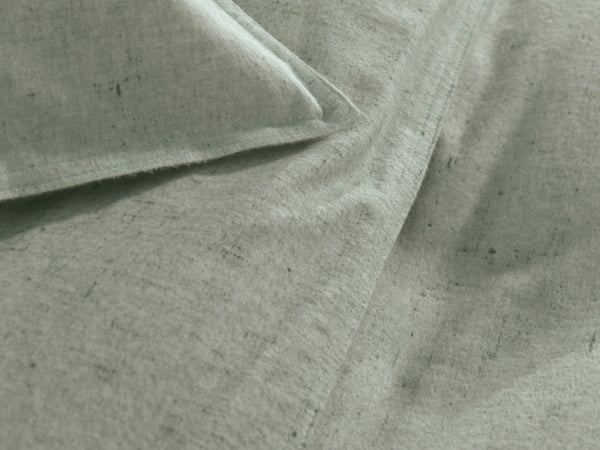 Heckett & Lane Dekbedovertrek Franela Laurel Green - 100% Brushed-Cotton