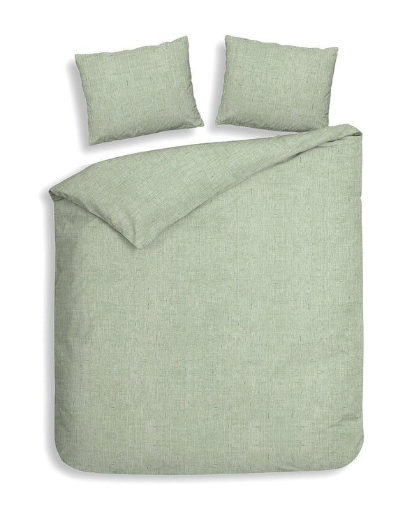heckett & lane Dekbedovertrek Franela Laurel Green - 100% Brushed-Cotton