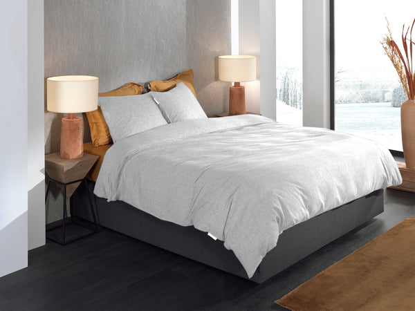 Heckett & Lane Dekbedovertrek Franela Light Grey - 100% Brushed-Cotton