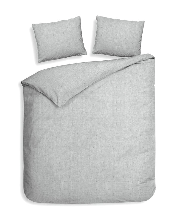heckett & lane Dekbedovertrek Franela Light Grey - 100% Brushed-Cotton