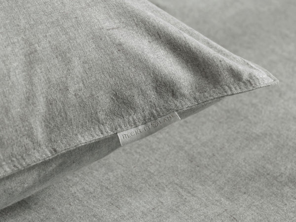 Heckett & Lane Dekbedovertrek Franela Mist Grey - 100% Brushed-Cotton