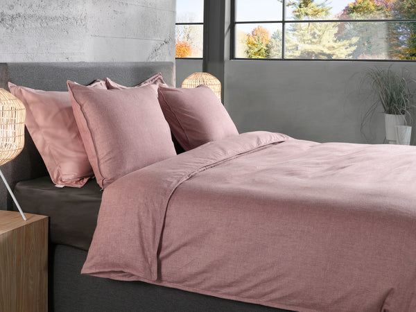 Heckett & Lane Dekbedovertrek Franela Shady Pink - 100% Brushed-Cotton