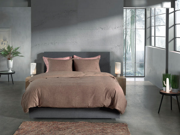 Heckett & Lane Dekbedovertrek Franela Simply Taupe - 100% Brushed-Cotton