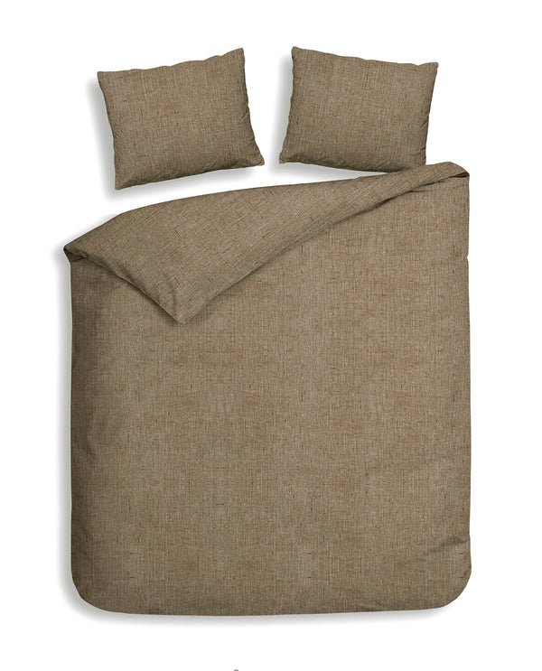 heckett & lane Dekbedovertrek Franela Simply Taupe - 100% Brushed-Cotton