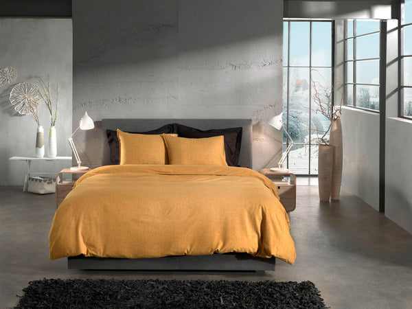 Heckett & Lane Dekbedovertrek Franela Sunset Gold - 100% Brushed-Cotton