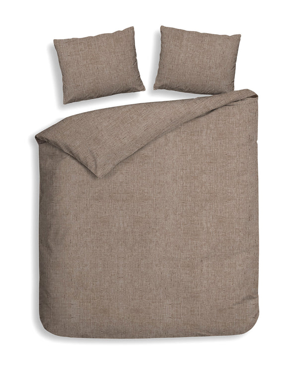 heckett & lane Dekbedovertrek Franela Taupe - 100% Brushed-Cotton