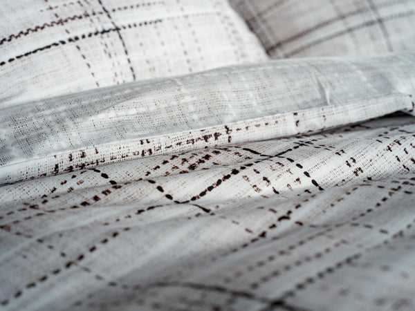 Heckett & Lane Dekbedovertrek Helgi Grey - 100% Katoen-Twill