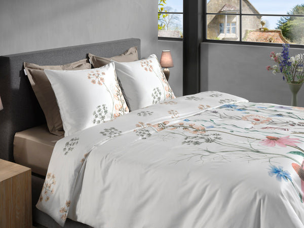 Heckett & Lane Dekbedovertrek Ida White - 100% Katoen-Satijn