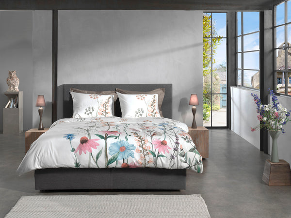 Heckett & Lane Dekbedovertrek Ida White - 100% Katoen-Satijn