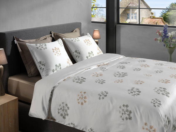 Heckett & Lane Dekbedovertrek Ida White - 100% Katoen-Satijn