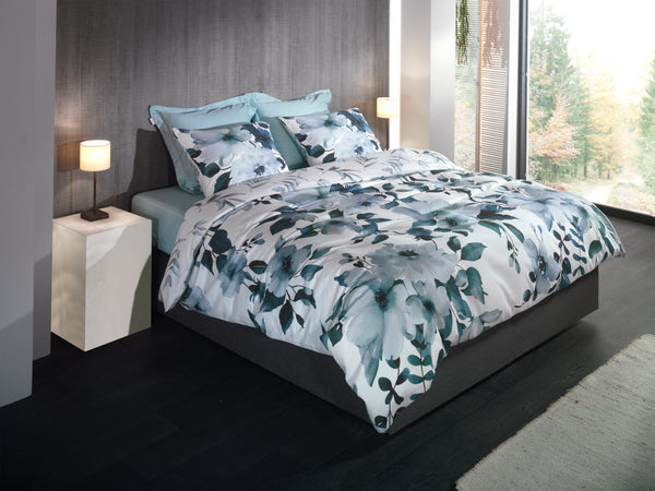 Heckett & Lane Dekbedovertrek Kristoffer Blue - 100% Katoen-Satijn