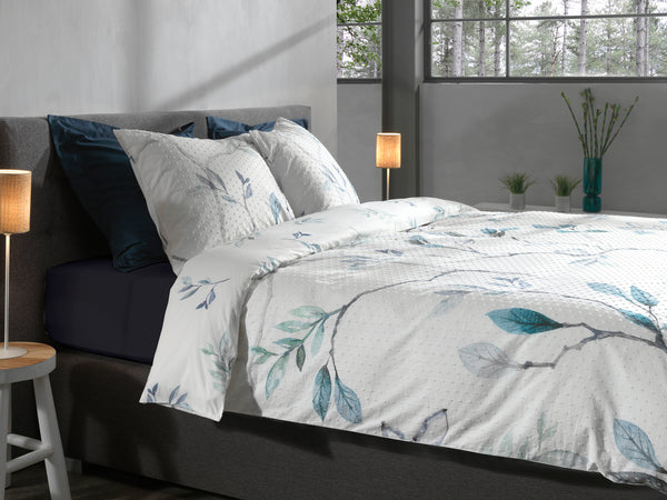 Heckett & Lane Dekbedovertrek Leafy - 100% Katoen-Clip Sheared