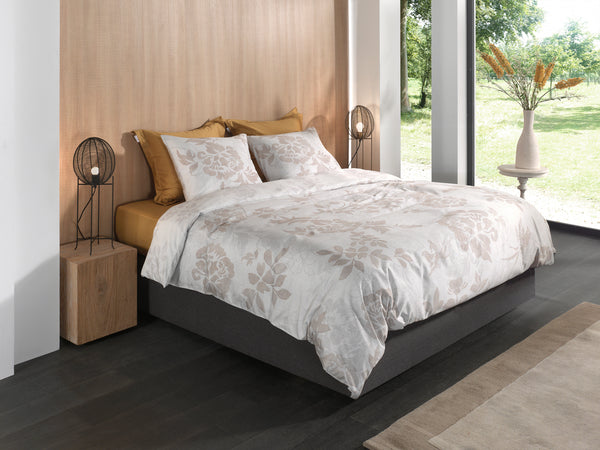 Heckett & Lane Dekbedovertrek Ling Beige - 100% Katoen-Satijn