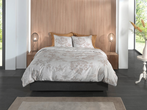 Heckett & Lane Dekbedovertrek Ling Beige - 100% Katoen-Satijn