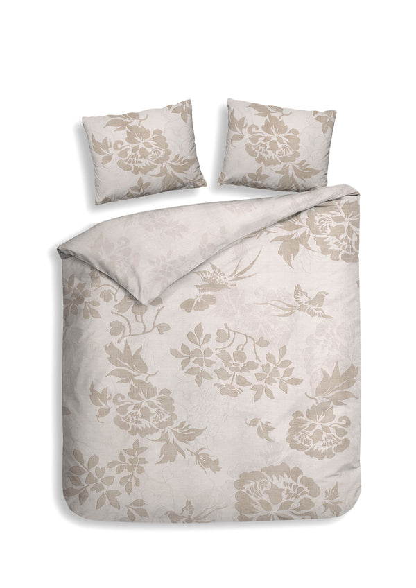 heckett & lane Dekbedovertrek Ling Beige - 100% Katoen-Satijn