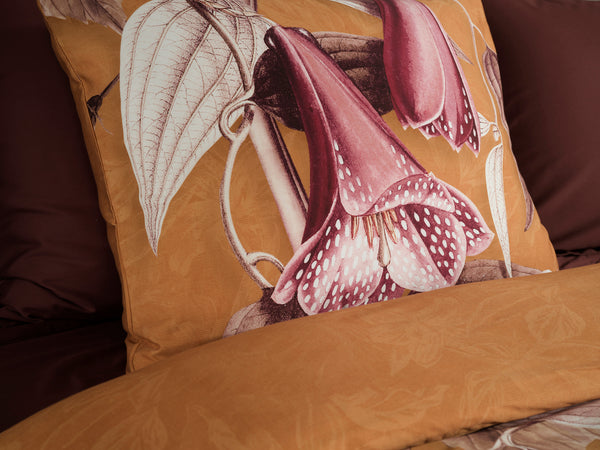 Heckett & Lane Dekbedovertrek Malu Orange - 100% Katoen-Satijn