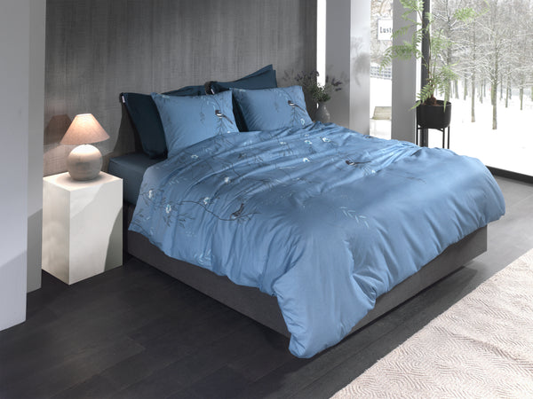 Heckett & Lane Dekbedovertrek Margaux Blue - 100% Katoen-Twill