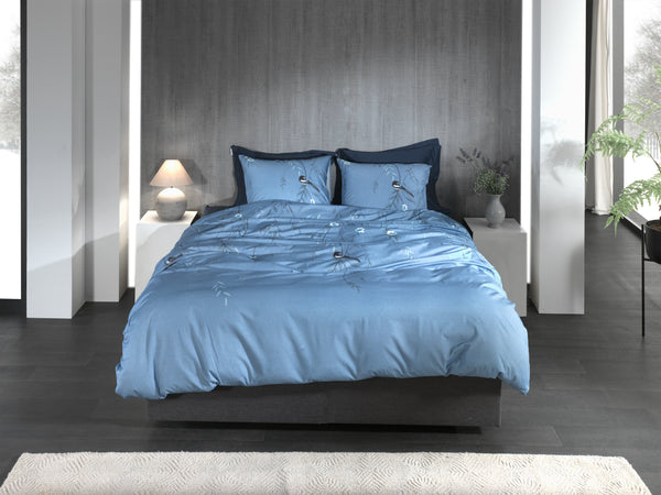 Heckett & Lane Dekbedovertrek Margaux Blue - 100% Katoen-Twill