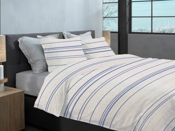 Heckett & Lane Dekbedovertrek Mattia Grey - 100% Brushed-Cotton